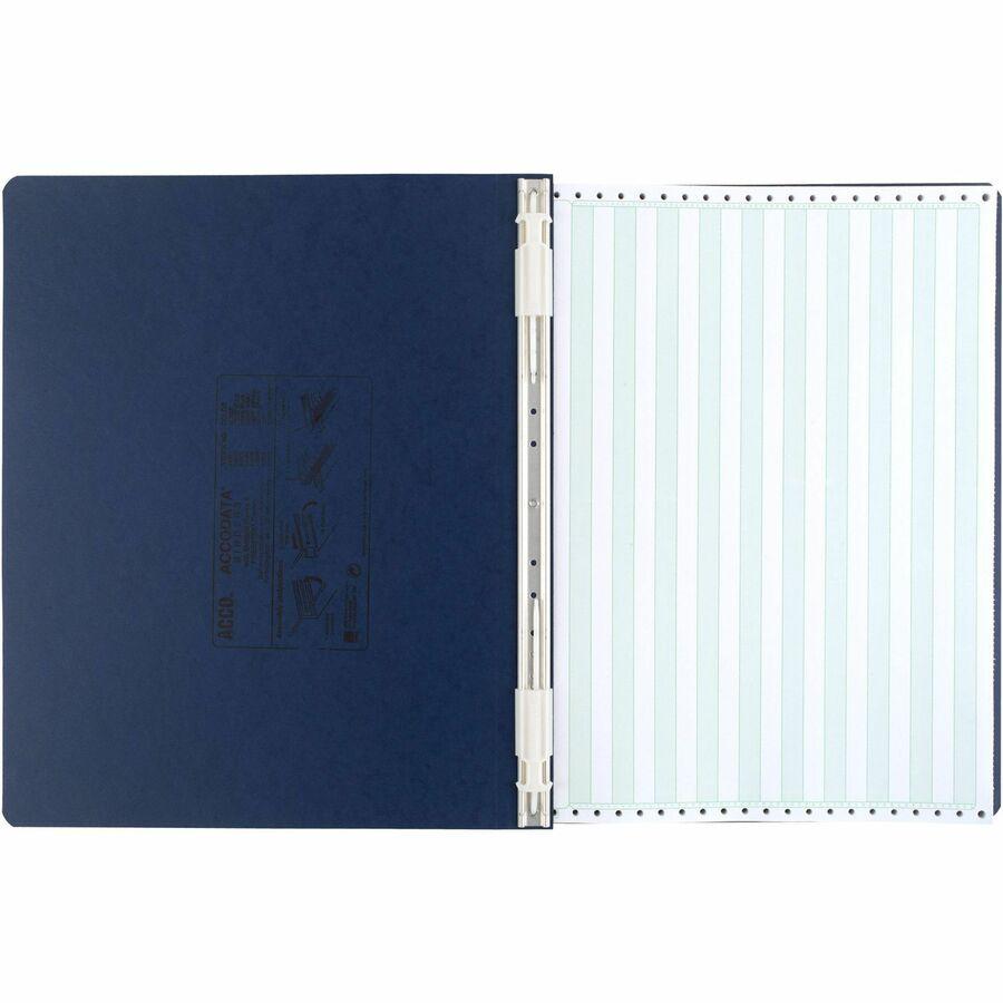 ACCO PRESSTEX Unburst Sheet Covers - 6" Binder Capacity - Fanfold - 11" x 14 7/8" Sheet Size - Dark Blue - Recycled - Retractable Filing Hooks, Hanging System, Moisture Resistant, Water Resistant - 1 . Picture 2