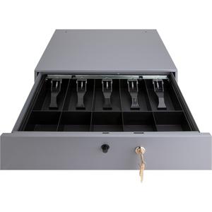 Sparco Removable Tray Cash Drawer - Gray - 3.8" Height x 17.8" Width x 15.8" Depth. Picture 7