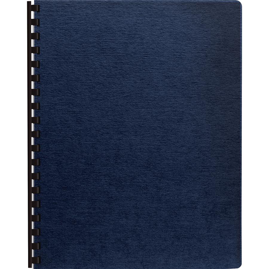 Fellowes Expressions Oversize Linen Presentation Covers - 11.3" Height x 8.8" Width x 0.1" Depth - For Letter 8 1/2" x 11" Sheet - Navy - Linen - 200 / Pack. Picture 2