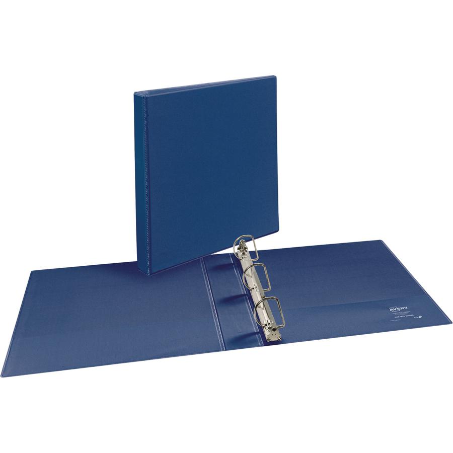 Avery&reg; Durable View 3 Ring Binder - 1 1/2" Binder Capacity - Letter - 8 1/2" x 11" Sheet Size - 375 Sheet Capacity - 3 x Slant Ring Fastener(s) - 2 Pocket(s) - Polypropylene - Recycled - Pocket, D. Picture 2