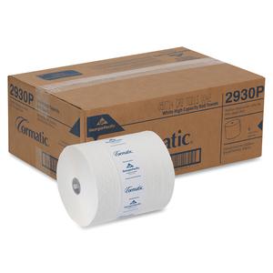 Cormatic Paper Towel Rolls - 1 Ply - 900 Sheets/Roll - White - Absorbent, Durable, Soft - For Office Building, Healthcare, Food Service - 6 / Carton. Picture 2