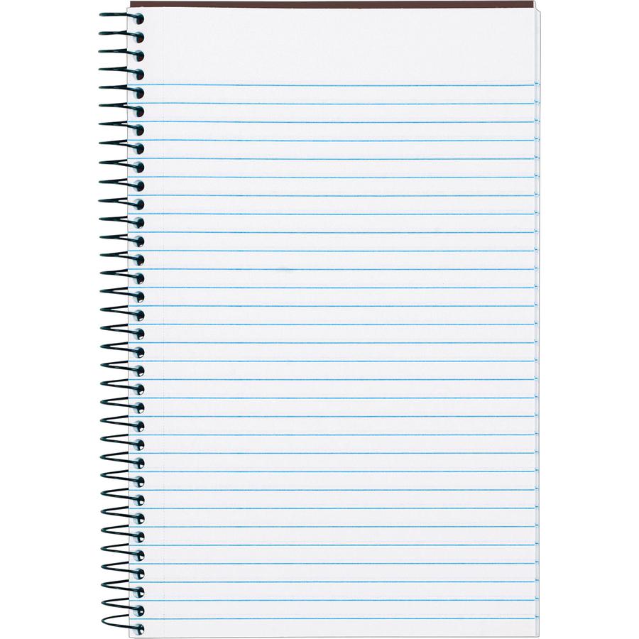 TOPS Classified Business Notebooks - Letter - 100 Sheets - Front Ruling Surface - 20 lb Basis Weight - Letter - 5 1/2" x 8 1/2" - GraphitePlastic Cover - Perforated - 1 Each. Picture 4