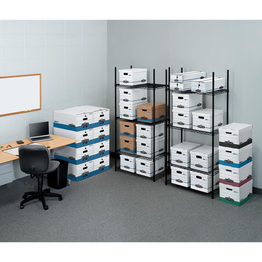 Bankers Box STOR/FILE File Storage Box - Internal Dimensions: 12" Width x 15" Depth x 10" Height - External Dimensions: 12.5" Width x 16.3" Depth x 10.5" Height - Media Size Supported: Letter, Legal -. Picture 3