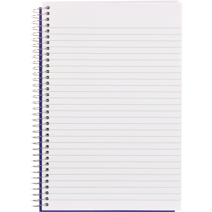 Blueline White Paper Wirebound Steno Pad - 360 Sheets - Spiral - Front Ruling Surface - 9" x 6" - White Paper - BlueCardboard Cover - Flexible Cover - 1 Each. Picture 3