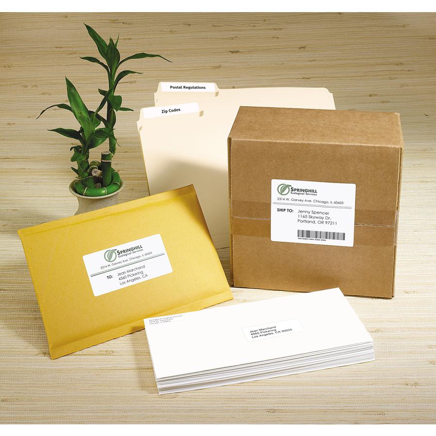 Avery&reg; EcoFriendly Address Labels - 1" Width x 2 5/8" Length - Permanent Adhesive - Rectangle - Laser, Inkjet - White - Paper - 30 / Sheet - 100 Total Sheets - 3000 Total Label(s) - 3000 / Box. Picture 2