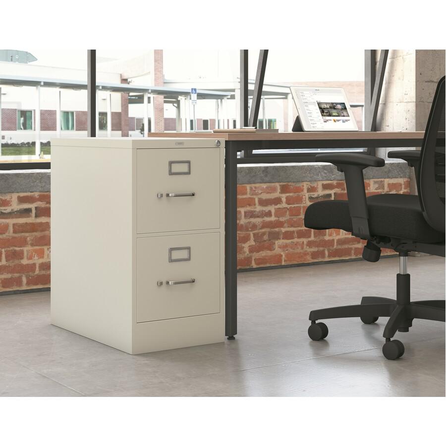 HON 310 H312 File Cabinet - 15" x 26.5"29" - 2 Drawer(s) - Finish: Light Gray. Picture 2