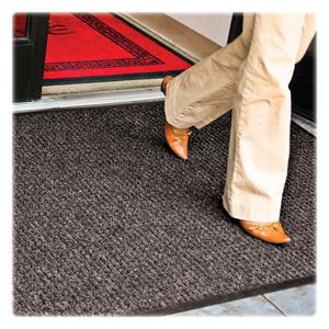 Genuine Joe WaterGuard Indoor/Outdoor Mats - Carpeted Floor, Hard Floor, Indoor, Outdoor - 72" Length x 48" Width - Rubber, Polypropylene - Charcoal Gray. Picture 8