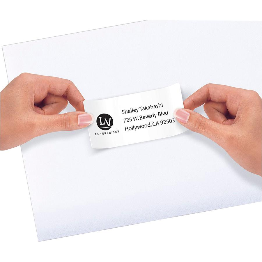 Avery&reg; Repositionable Labels, Sure Feed, 2" x 4" , 1,000 Labels (55163) - 2" Width x 4" Length - Rectangle - Laser - White - Paper - 10 / Sheet - 100 Total Sheets - 1000 Total Label(s) - 5 - Repos. Picture 2