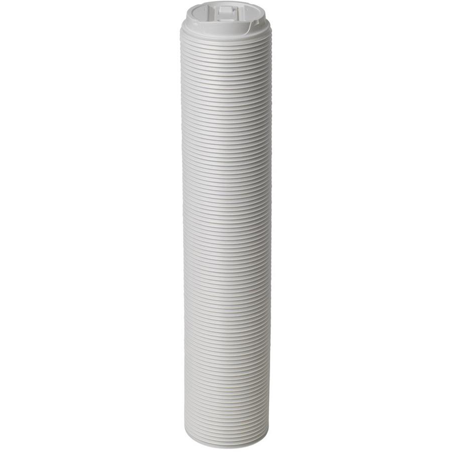 Dixie Large Reclosable Hot Cup Lids by GP Pro - Round - Plastic - 100 / Pack - White. Picture 4