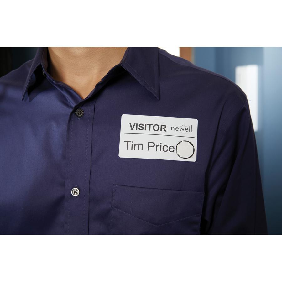 Dymo LabelWriter Time-expire Name Badge Labels - 2 1/4" Width x 4" Length - Rectangle - White - 250 / Roll - 250 / Roll. Picture 2