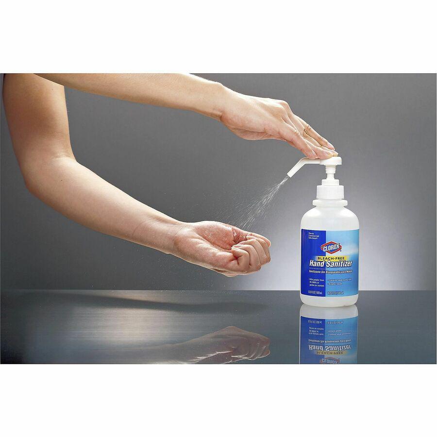 Clorox Commercial Solutions Hand Sanitizer - 16.9 fl oz (500 mL) - Pump Bottle Dispenser - Kill Germs - Hand - Bleach-free, Non-sticky, Non-greasy - 1 Each. Picture 2