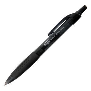 Integra Easy Click Retractable Ballpoint Pen - Medium Pen Point - Retractable - Black - Black Barrel - 1 Dozen. Picture 6