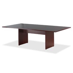 Lorell Essentials Conference Tabletop - Rectangle Top - 48" Table Top Width x 96" Table Top Depth x 1.25" Table Top Thickness - 1" Height x 94.50" Width x 47.25" Depth - Assembly Required - Mahogany. Picture 5