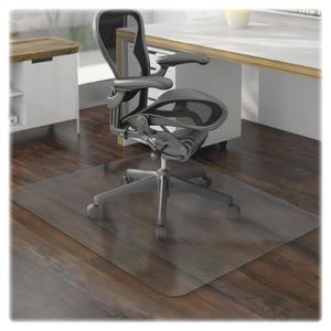 Lorell Chairmat - Hard Floor, Wood Floor, Vinyl Floor, Tile Floor - 60" Length x 46" Width x 0.095" Thickness - Rectangular - Vinyl - Clear - 1Each. Picture 14