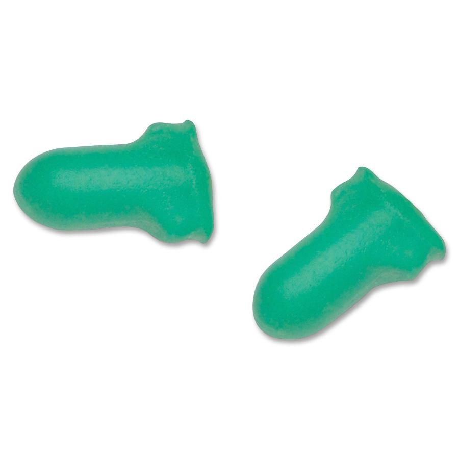 Howard Leight Max Lite Uncorded Foam Ear Plugs - Noise Protection - Polyurethane - Green - 200 / Box. Picture 2