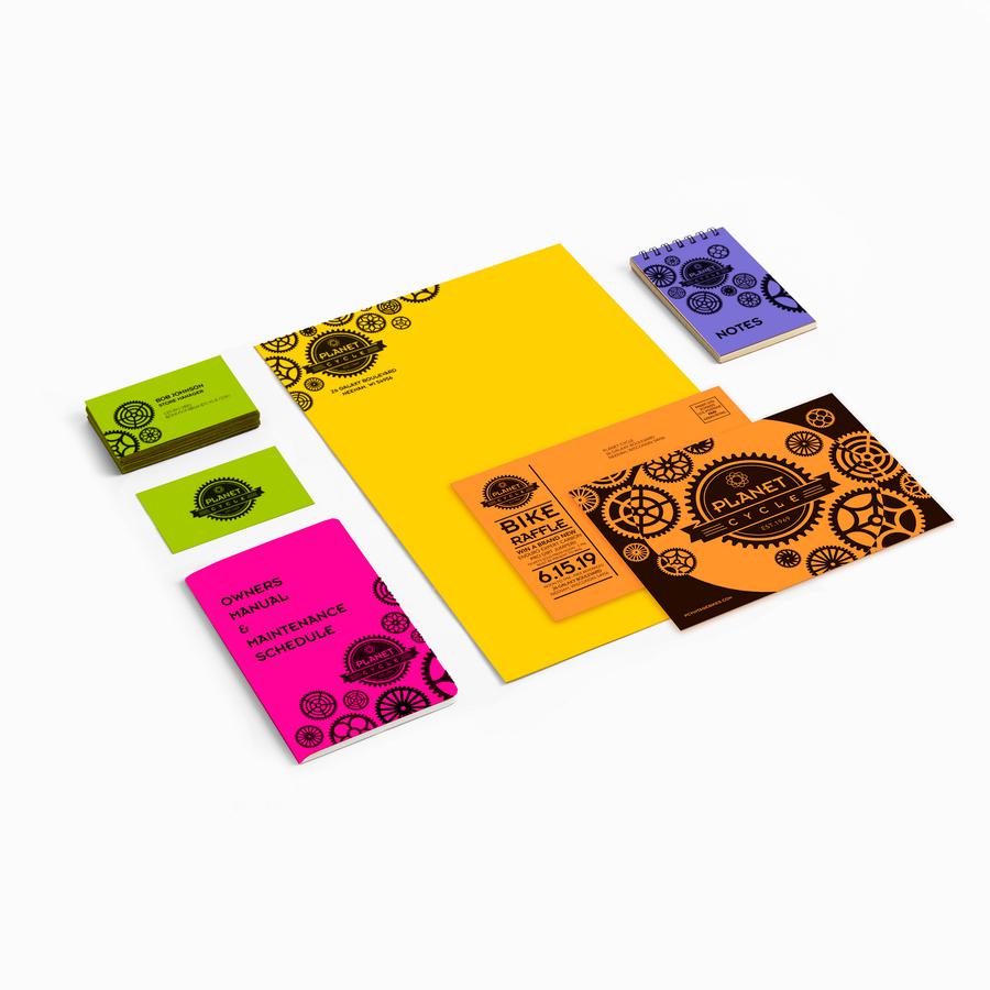 Astrobrights Color Card Stock "Happy" , 5 Assorted Colours - Letter - 8 1/2" x 11" - 65 lb Basis Weight - 250 / Pack - Acid-free, Lignin-free - Cosmic Orange, Solar Yellow, Terra Green, Venus Violet, . Picture 2