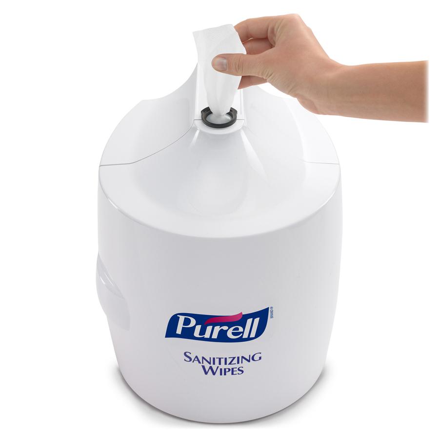 PURELL&reg; Sanitizing Wipes Wall Mount Dispenser - 1200 x Wipe - Plastic - White - Durable - 1 Each. Picture 2