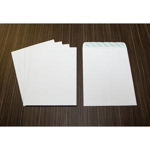 Business Source Self Sealing Catalog Envelope - Catalog - 9" Width x 12" Length - 28 lb - Peel & Seal - Wove - 100 / Box - White. Picture 2
