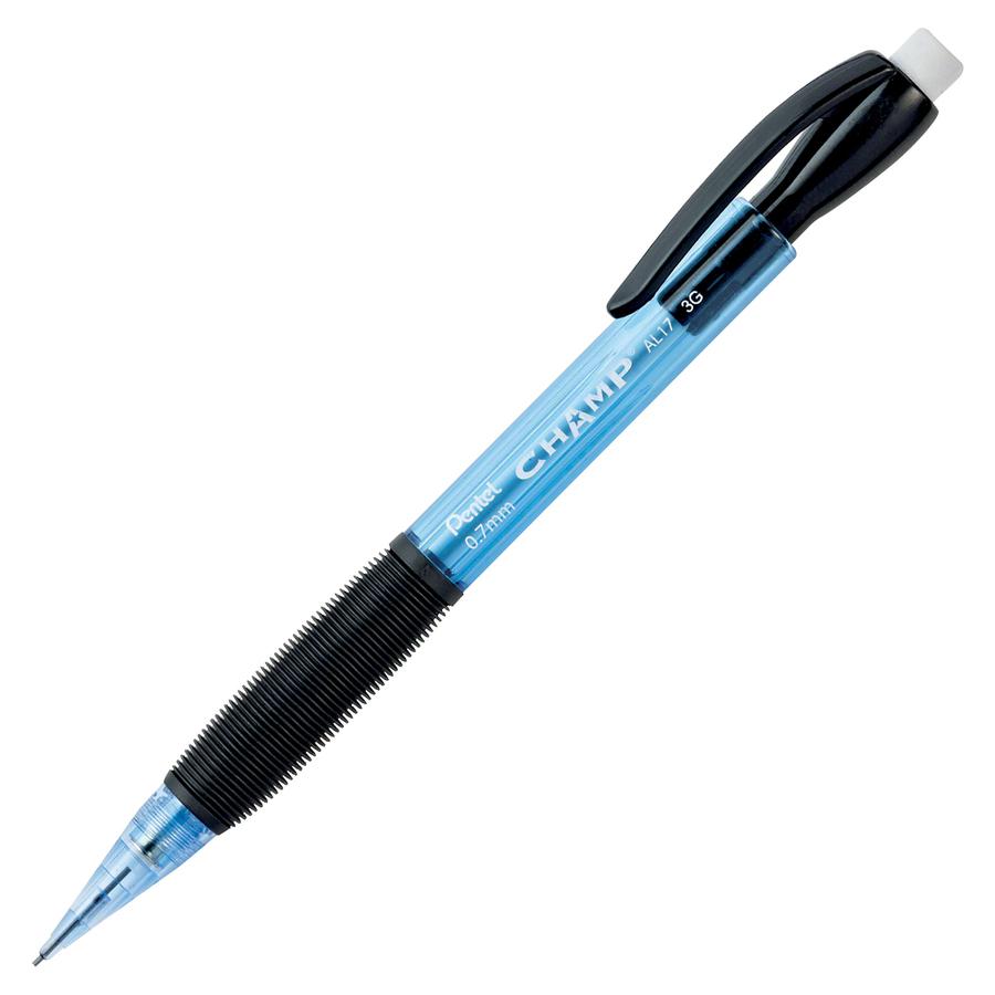 Pentel Champ Mechanical Pencils - 0.7 mm Lead Diameter - Blue Barrel - 24 / Pack. Picture 2