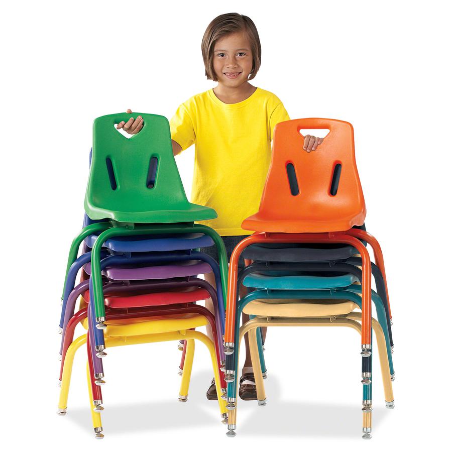 Jonti-Craft Berries Plastic Chairs with Powder Coated Legs - Orange Polypropylene Seat - Powder Coated Steel Frame - Four-legged Base - Orange - 1 Each. Picture 5