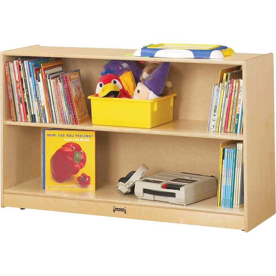 Jonti-Craft 3-Shelf Light-duty Storage Bookcase - 3 Compartment(s) - 35.5" Height x 48" Width x 15" DepthFloor - Light Duty, Adjustable Shelf, Sturdy - Wood Grain - Baltic Birch Plywood - 1 Each. Picture 2