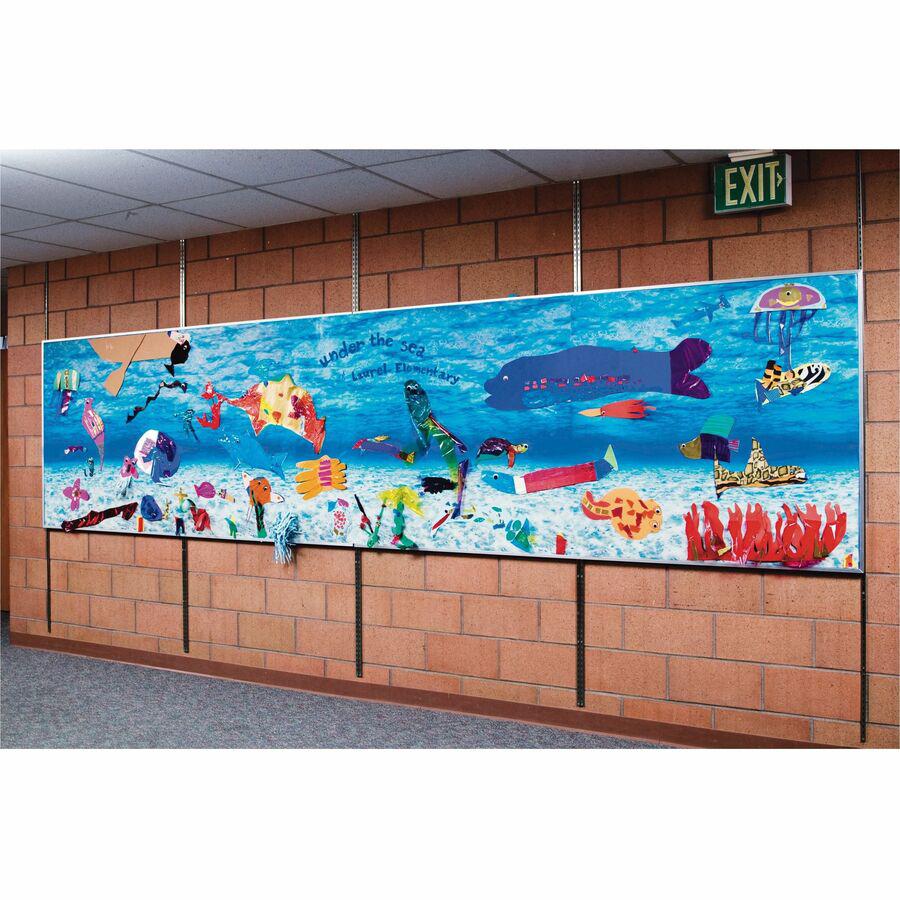 Fadeless Bulletin Board Art Paper - Bulletin Board, Display, Decoration, School, Home, Office Project, Art Project, Craft Project, Table Skirting - 2"Height x 48"Width x 50 ftLength - 1 / Roll - Blue. Picture 2