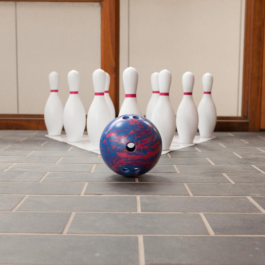 Champion Sports Plastic Bowling Ball & Pin Set - White - Plastic, Rubber - 11 / Set. Picture 8