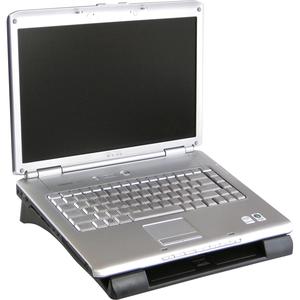 DAC Height and Angle Adjustable Laptop Stand - 2.6" Height x 11.5" Width x 13" Depth - Black. Picture 2