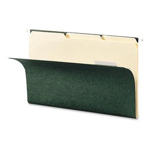 Business Source 1/3 Tab Cut Legal Recycled Top Tab File Folder - 8 1/2" x 14" - Top Tab Location - Assorted Position Tab Position - Manila - 10% Recycled - 100 / Box. Picture 5