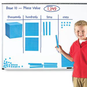 Learning Resources Giant Magnetic Base Ten Set - Skill Learning: Visual Interpretation - 6-8 Year - 121 Pieces. Picture 3