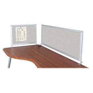 Modular Desking Half Privacy Panel - 21.5" Width x 17" Height x 1" Depth - Cream. Picture 3