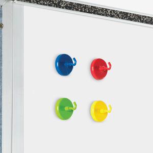 Learning Resources Super Strong Magnetic Hooks Set - for Pocket Chart, Flip Book, Hall Pass, Decoration - Metal - Red, Blue, Green, Yellow - 4 / Pack. Picture 2