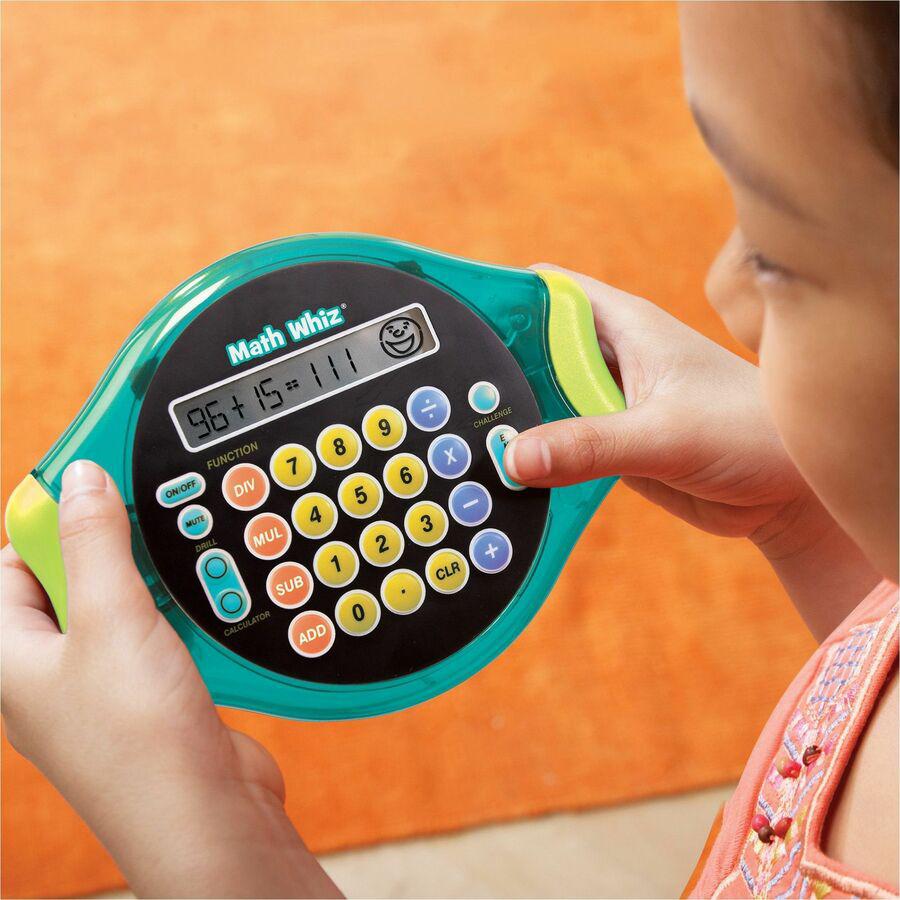 Learning Resources Handheld Math Whiz Game - Skill Learning: Mathematics, Quiz, Addition, Subtraction, Multiplication, Division - 6 Year & Up - Multi. Picture 2