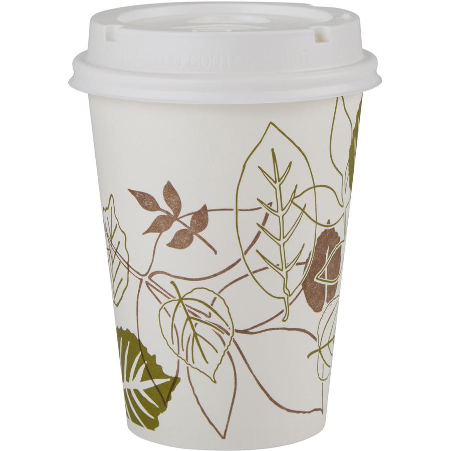 Dixie Pathways 12 oz Paper Hot Cups By GP Pro - 25 / Pack - 20 / Carton - White - Paper - Hot Drink. Picture 2
