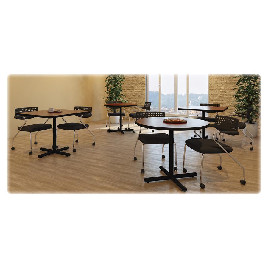 Lorell Hospitality Cafe-Height Table X-Leg Base - Black X-shaped Base - 27.50" Height x 36" Width x 36" Depth - Assembly Required - 1 Each. Picture 2