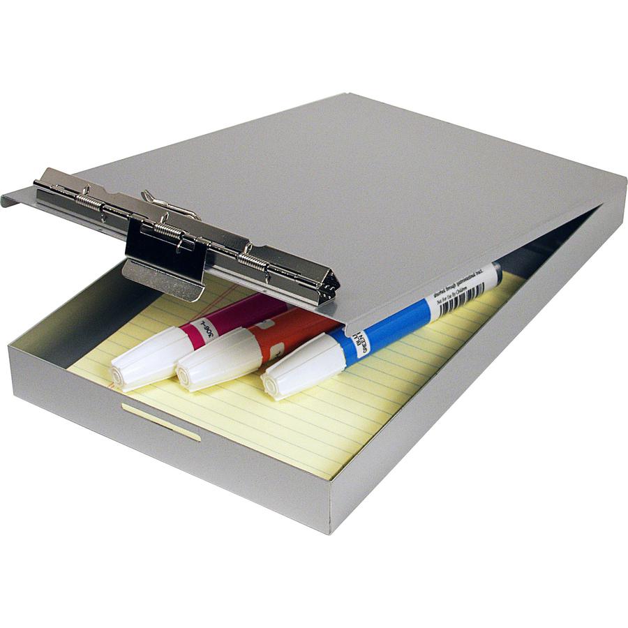 Saunders Recycled Aluminum Redi-Rite Clipboard - Top Opening - 6" x 9" - Aluminum - Silver - 1 Each. Picture 6