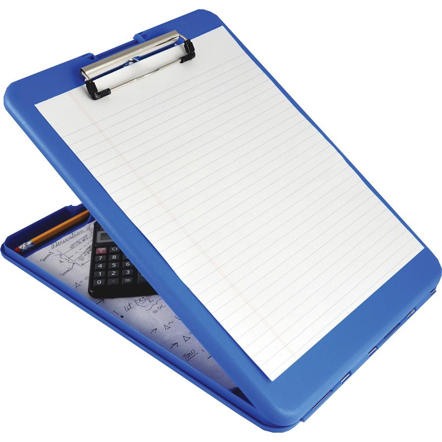 Saunders SlimMate Storage Clipboard - 0.50" Clip Capacity - Polypropylene - Blue - 1 Each. Picture 9
