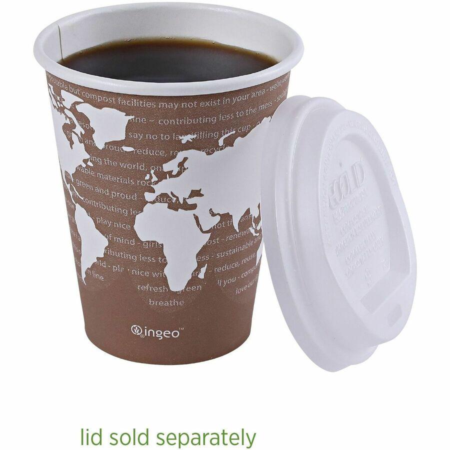 Eco-Products 8 oz World Art Hot Beverage Cups - 50 / Pack - 20 / Carton - Multi - Paper, Resin - Hot Drink. Picture 2