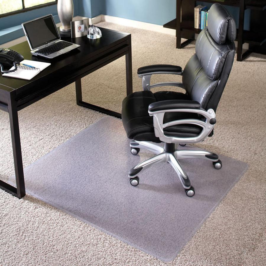 ES ROBBINS EverLife Rectangular Chair Mat - Pile Carpet - 60" Length x 46" Width x 1" Thickness - Rectangular - Vinyl - Clear - 1Each. Picture 10