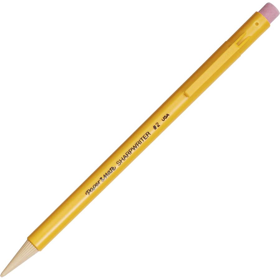 Paper Mate Sharpwriter Mechanical Pencil - #2 Lead - 0.7 mm Lead Diameter - Goldenrod Barrel - 12 / Dozen. Picture 2
