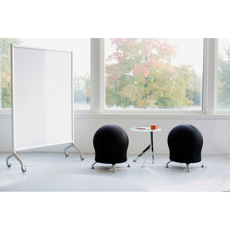 Safco Zenergy Ball Chair - Polyester Seat - Four-legged Base - Black - Polyvinyl Chloride (PVC), Polypropylene, Steel - 1 Each. Picture 6