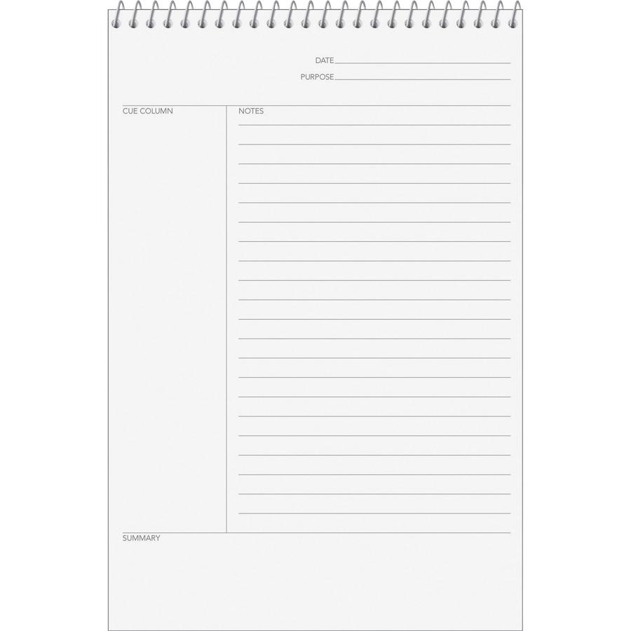 TOPS Innovative Steno Project Ruled Notebook - 80 Sheets - Wire Bound - 20 lb Basis Weight - 6" x 9" - White Paper - Acid-free - 1 Each. Picture 2