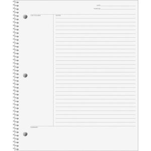 TOPS Idea Collective FocusNotes Wirebound Notebook - Quarto - 100 Sheets - Wire Bound - 20 lb Basis Weight - Quarto - 9" x 11" - White Paper - Acid-free, Perforated - 1 Each. Picture 3