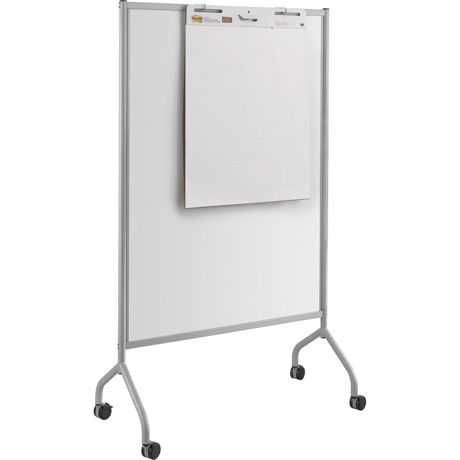 Safco Impromptu Magnetic Whiteboard Screens - Gray Surface - Gray Steel Frame - Rectangle - Magnetic - Marker Tray, Casters - Assembly Required - 1 Each. Picture 3