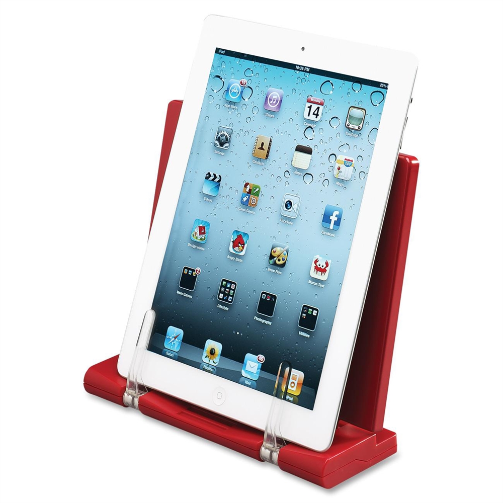 Sleek Tablet Stand - 1 Each - Red. Picture 2