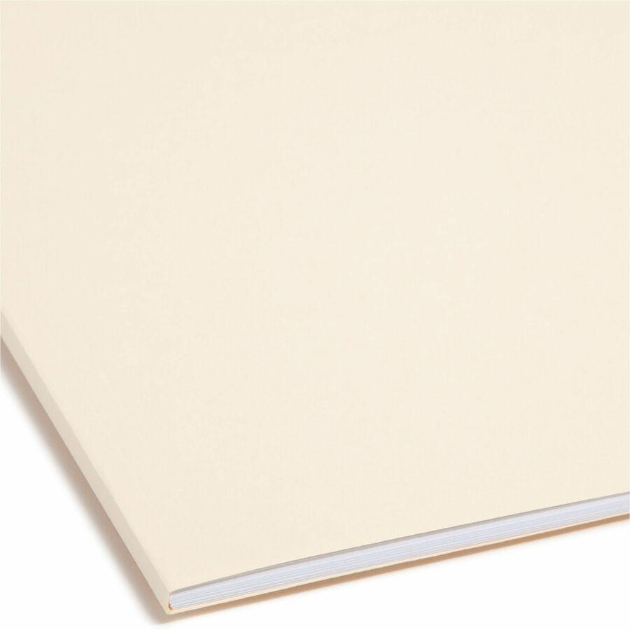 Smead 1/3 Tab Cut Legal Recycled Fastener Folder - 8 1/2" x 14" - 2 x 2K Fastener(s) - Top Tab Location - Assorted Position Tab Position - Manila - 10% Paper Recycled - 50 / Box. Picture 2