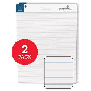 Business Source 25"x30" Lined Self-stick Easel Pads - 30 Sheets - 25" x 30" - White Paper - Cardboard Cover - Self-stick - 2 / Carton. Picture 4