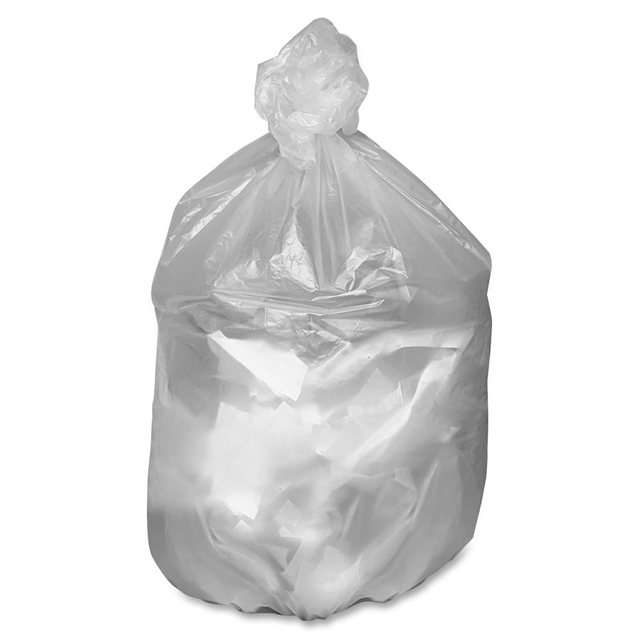 Webster High Density Commercial Can Liners - Extra Large Size - 60 gal Capacity - 38" Width x 58" Length - 0.31 mil (8 Micron) Thickness - High Density - Natural - Resin - 200/Carton - Garbage. Picture 2