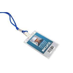 SICURIX Rigid PC ID Badge Dispensers with Thumb Slot - Vertical - Support 2.50" x 3.50" Media - Vertical - Polycarbonate - 25 / Pack - Clear. Picture 7