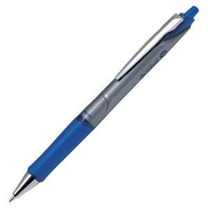 Pilot Acroball Pro Hybrid Ink Ballpoint Pen - Medium Pen Point - 1 mm Pen Point Size - Refillable - Retractable - Blue Advanced Ink Ink - Silver Barrel - Tungsten Carbide Tip - 1 Dozen. Picture 3